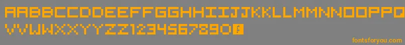 5x5Pixel Font – Orange Fonts on Gray Background