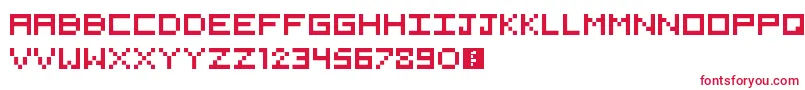 フォント5x5Pixel – 赤い文字