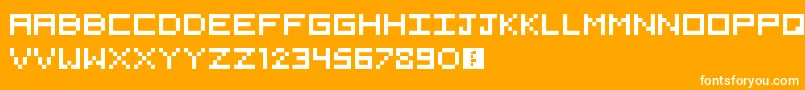 5x5Pixel Font – White Fonts on Orange Background