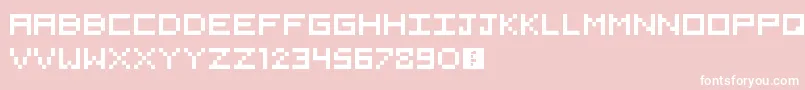 5x5Pixel Font – White Fonts on Pink Background