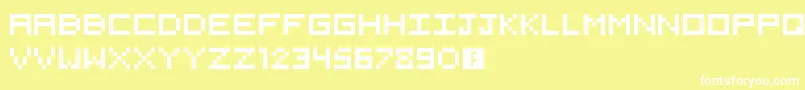 5x5Pixel Font – White Fonts on Yellow Background