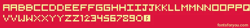 5x5Pixel Font – Yellow Fonts on Red Background