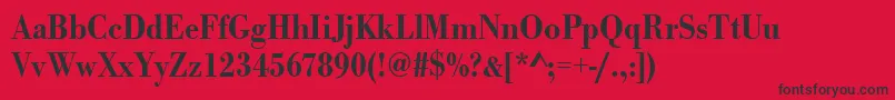 Urwbodonitmedextnar Font – Black Fonts on Red Background