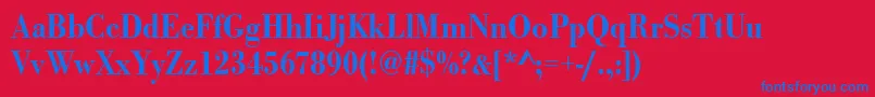 Urwbodonitmedextnar Font – Blue Fonts on Red Background