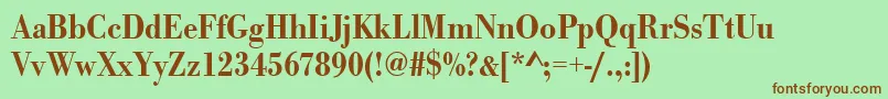 Urwbodonitmedextnar Font – Brown Fonts on Green Background