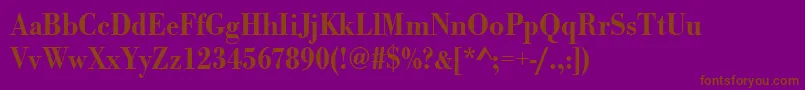 Urwbodonitmedextnar Font – Brown Fonts on Purple Background