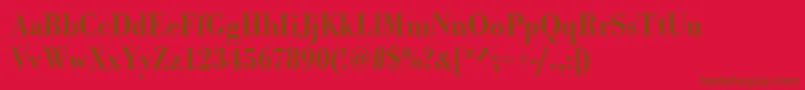 Urwbodonitmedextnar Font – Brown Fonts on Red Background