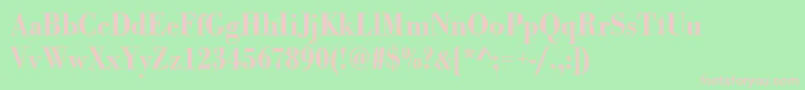 Urwbodonitmedextnar Font – Pink Fonts on Green Background