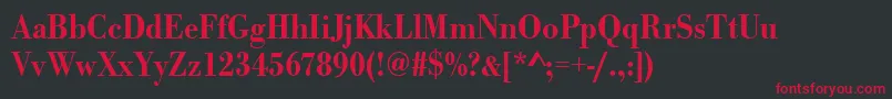 Urwbodonitmedextnar Font – Red Fonts on Black Background