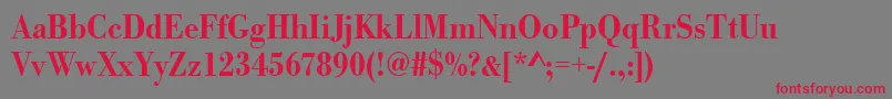 Urwbodonitmedextnar Font – Red Fonts on Gray Background