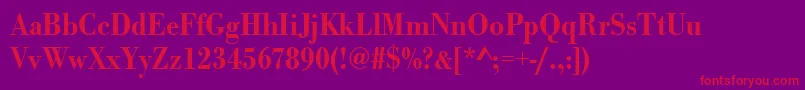 Urwbodonitmedextnar Font – Red Fonts on Purple Background