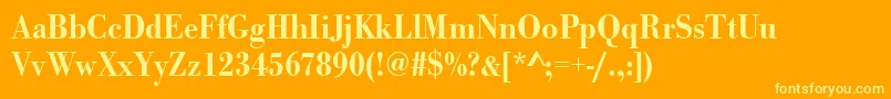 Urwbodonitmedextnar Font – Yellow Fonts on Orange Background