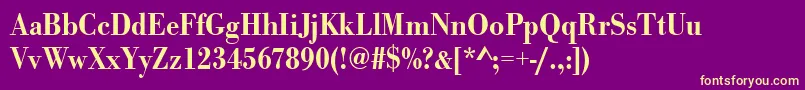 Urwbodonitmedextnar Font – Yellow Fonts on Purple Background