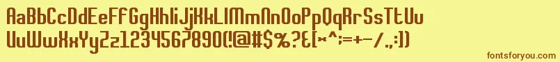 Rvaturecu Font – Brown Fonts on Yellow Background