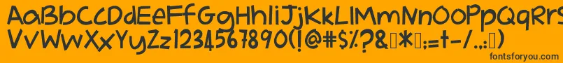 AdikkuPandaiMenari Font – Black Fonts on Orange Background