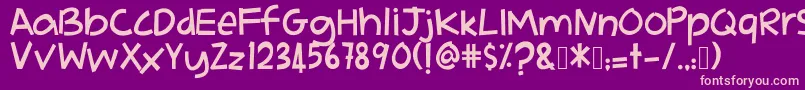 AdikkuPandaiMenari Font – Pink Fonts on Purple Background