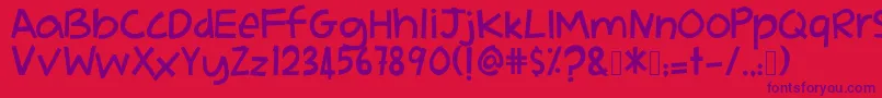 AdikkuPandaiMenari Font – Purple Fonts on Red Background