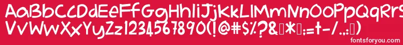 AdikkuPandaiMenari Font – White Fonts on Red Background