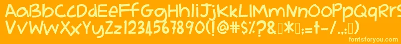 AdikkuPandaiMenari Font – Yellow Fonts on Orange Background