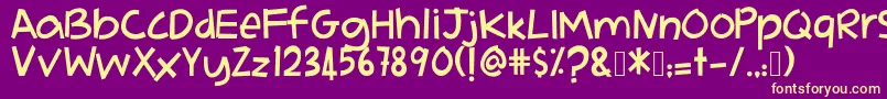 AdikkuPandaiMenari Font – Yellow Fonts on Purple Background