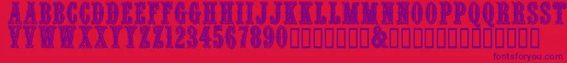 Quencrg Font – Purple Fonts on Red Background