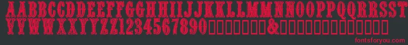 Quencrg Font – Red Fonts on Black Background