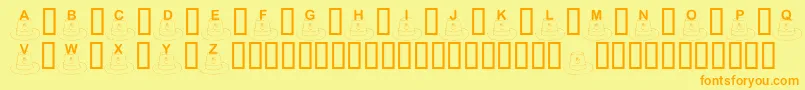 KrSt.PattysHat Font – Orange Fonts on Yellow Background