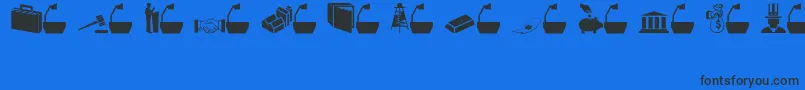 fuente Businessgovernment – Fuentes Negras Sobre Fondo Azul