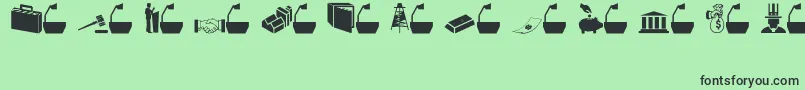 Businessgovernment Font – Black Fonts on Green Background