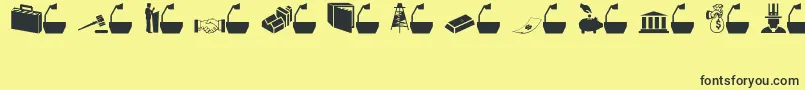 Businessgovernment Font – Black Fonts on Yellow Background