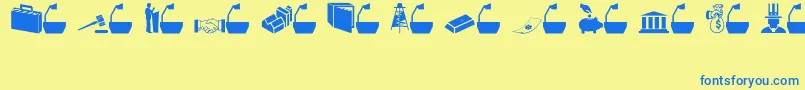 Businessgovernment Font – Blue Fonts on Yellow Background