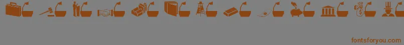 Businessgovernment Font – Brown Fonts on Gray Background