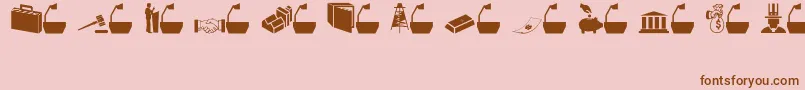 Businessgovernment Font – Brown Fonts on Pink Background