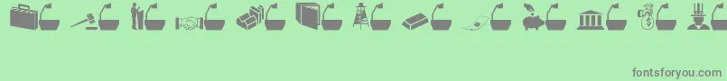 Businessgovernment Font – Gray Fonts on Green Background