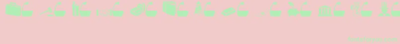 Businessgovernment Font – Green Fonts on Pink Background