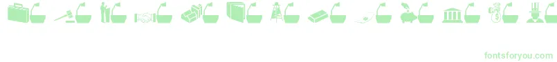 Businessgovernment Font – Green Fonts on White Background