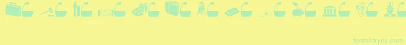 Businessgovernment Font – Green Fonts on Yellow Background
