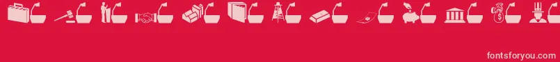 Businessgovernment Font – Pink Fonts on Red Background