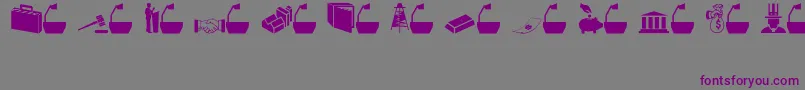 Businessgovernment Font – Purple Fonts on Gray Background