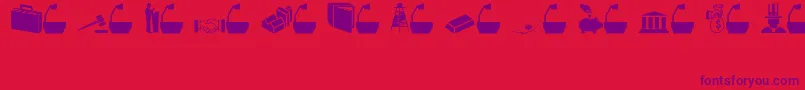 Businessgovernment Font – Purple Fonts on Red Background