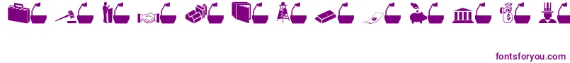 Businessgovernment-Schriftart – Violette Schriften auf weißem Hintergrund