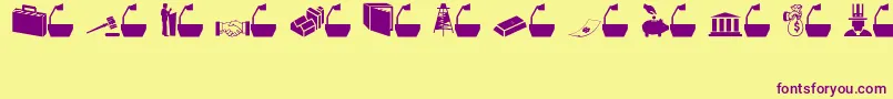 Businessgovernment Font – Purple Fonts on Yellow Background