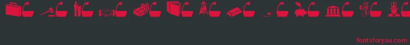 Businessgovernment Font – Red Fonts on Black Background