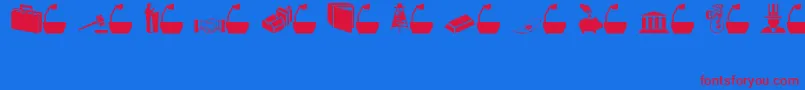 Businessgovernment Font – Red Fonts on Blue Background