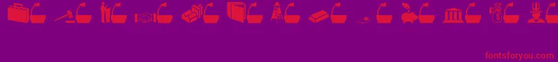 Businessgovernment Font – Red Fonts on Purple Background