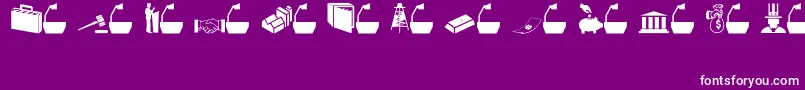 Businessgovernment Font – White Fonts on Purple Background