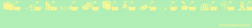 Businessgovernment Font – Yellow Fonts on Green Background