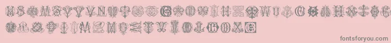 IntellectaMonogramsRandomSamplesThree Font – Gray Fonts on Pink Background