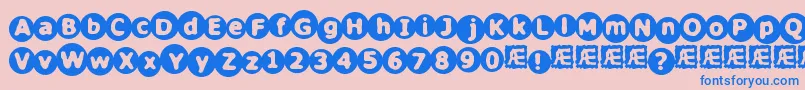 CirculateBrk Font – Blue Fonts on Pink Background