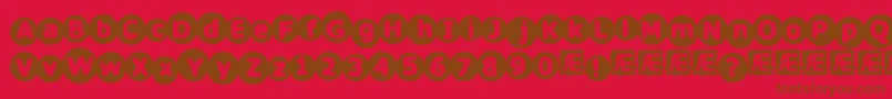 Fonte CirculateBrk – fontes marrons em um fundo vermelho